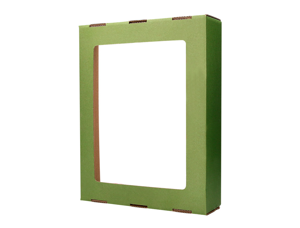 CONTENEDOR PAPELERA RECICLAJE LIDERPAPEL ECOUSE CARTON 100% RECICLADO Y RECICLABLE 70 LITROS 450X350X650 MM