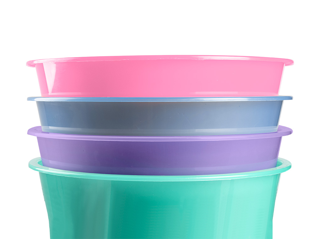 PAPELERA PLASTICO LIDERPAPEL LAVANDA TRANSLUCIDO 13 LITROS 275X285 MM