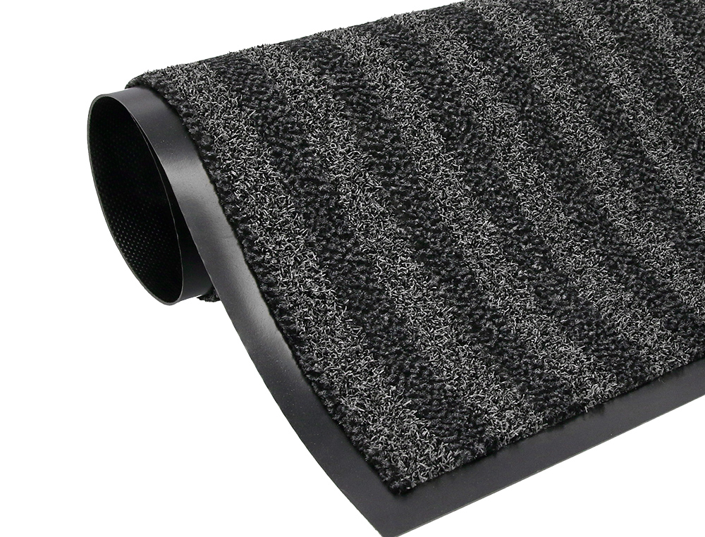ALFOMBRA PARA SUELO Q-CONNECT PREMIUM PARA INTERIORES ANTIDESLIZANTE FIBRA POLIPROPILENO Y FIELTRO GRIS 90X150 CM