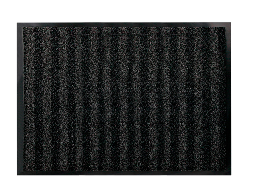 ALFOMBRA PARA SUELO Q-CONNECT PREMIUM PARA INTERIORES ANTIDESLIZANTE FIBRA POLIPROPILENO Y FIELTRO GRIS 90X150 CM