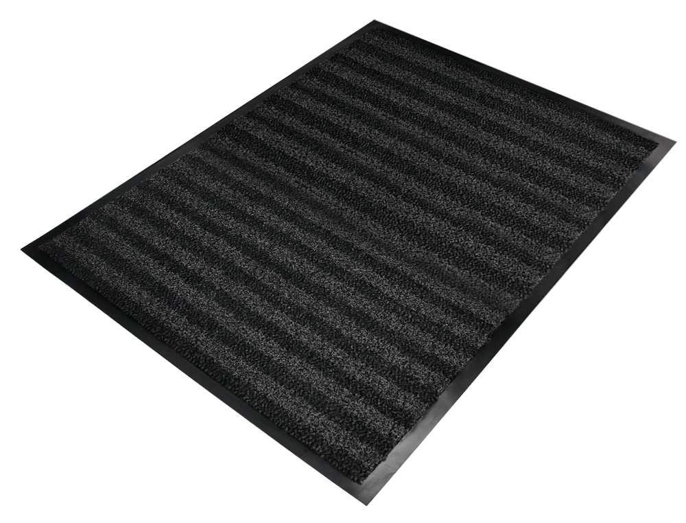 ALFOMBRA PARA SUELO Q-CONNECT PREMIUM PARA INTERIORES ANTIDESLIZANTE FIBRA POLIPROPILENO Y FIELTRO GRIS 90X150 CM