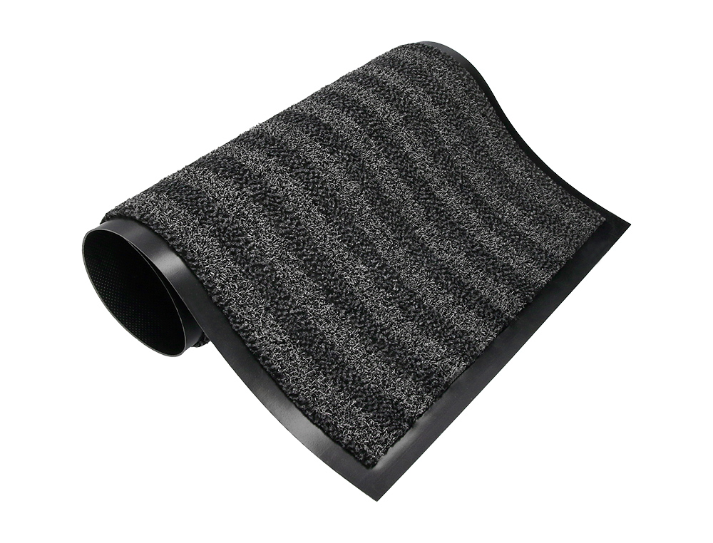 ALFOMBRA PARA SUELO Q-CONNECT PREMIUM PARA INTERIORES ANTIDESLIZANTE FIBRA POLIPROPILENO Y FIELTRO GRIS 90X150 CM