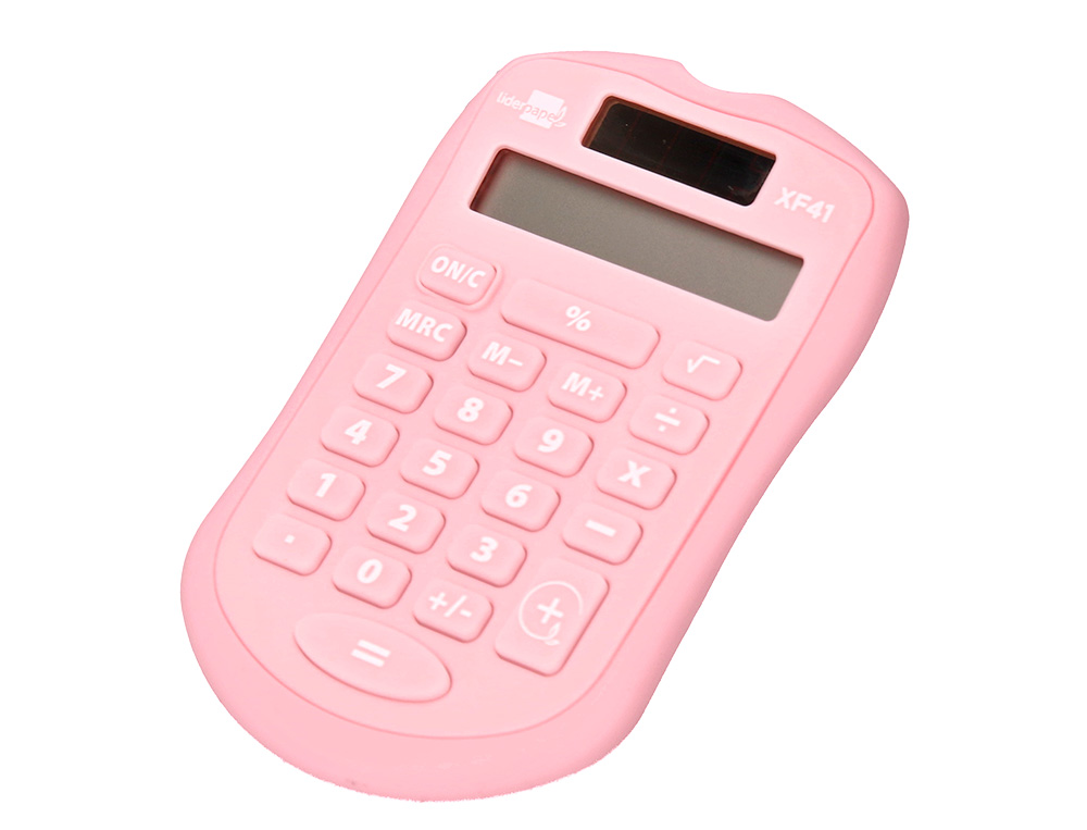 CALCULADORA LIDERPAPEL BOLSILLO XF44 8 DIGITOS SOLAR Y PILAS 94X59,5X10,5MM COLORESNEGRO VERDE ROSA EXP DE 16
