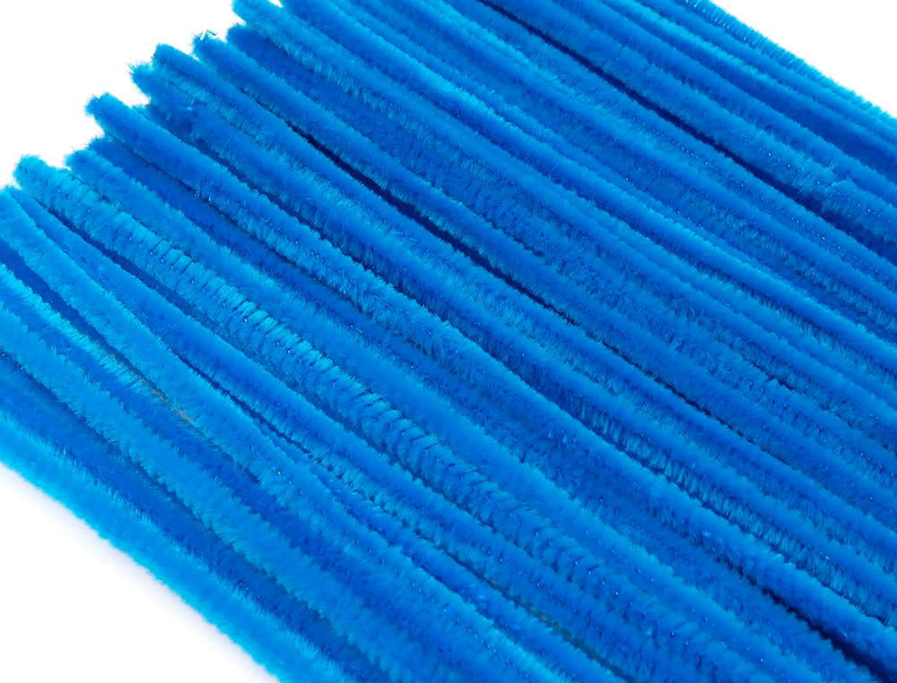 LIMPIAPIPAS DE CHENILLA LIDERPAPEL 30 CM COLOR AZUL MATE BOLSA DE 100 UNIDADES