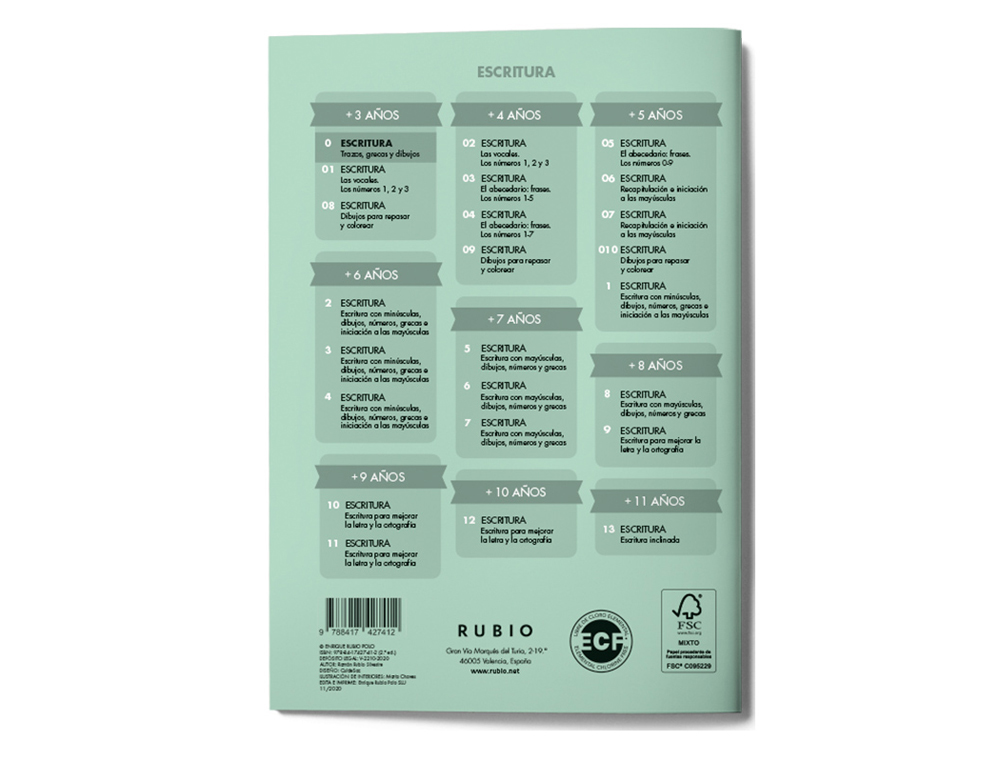 CUADERNO RUBIO CALIGRAFIA N 0