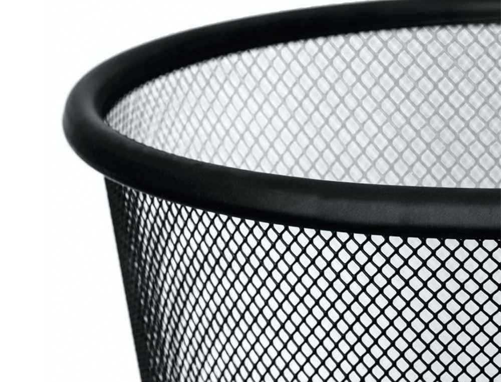 PAPELERA METALICA Q-CONNECT REJILLA NEGRA 190X260X235 MM