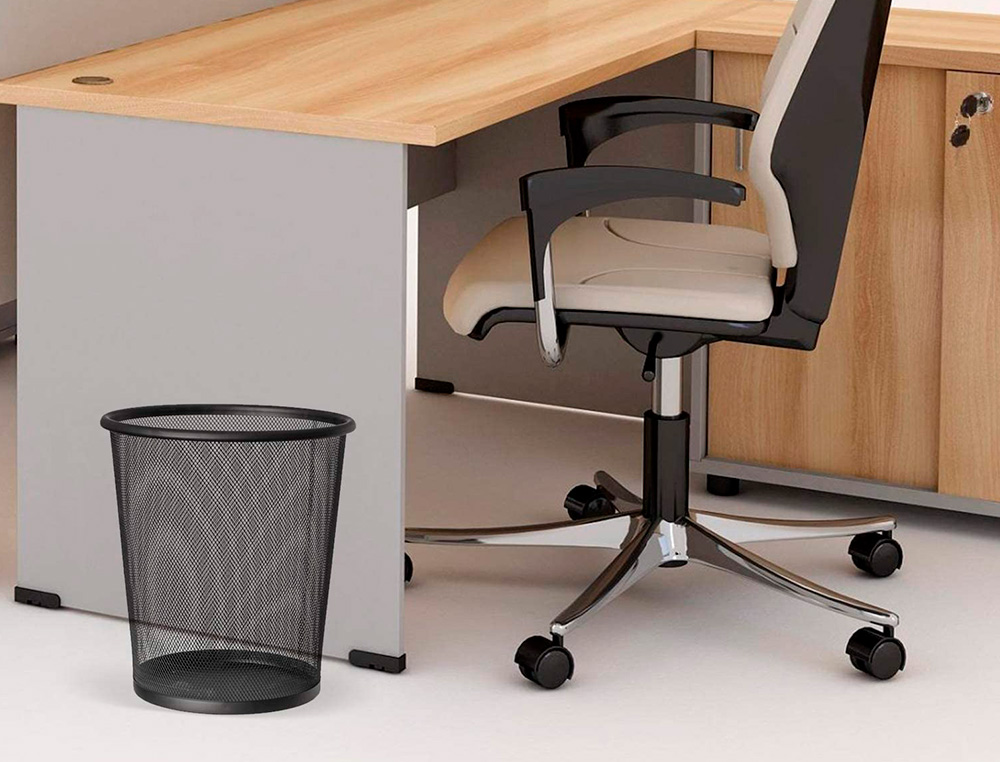PAPELERA METALICA Q-CONNECT REJILLA NEGRA 190X260X235 MM