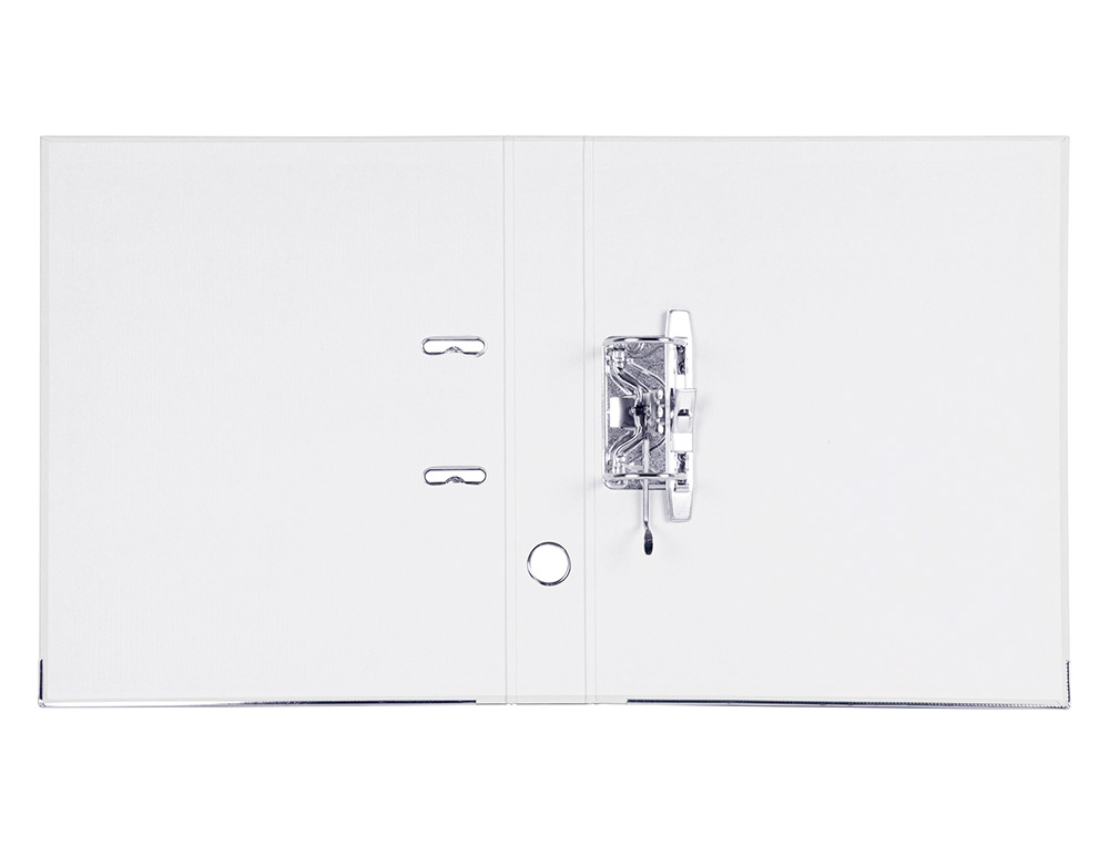 ARCHIVADOR DE PALANCA LIDERPAPEL FOLIO DOCUMENTA FORRADO PVC CON RADO LOMO 52 MM BLANCO COMPRESOR METALICO