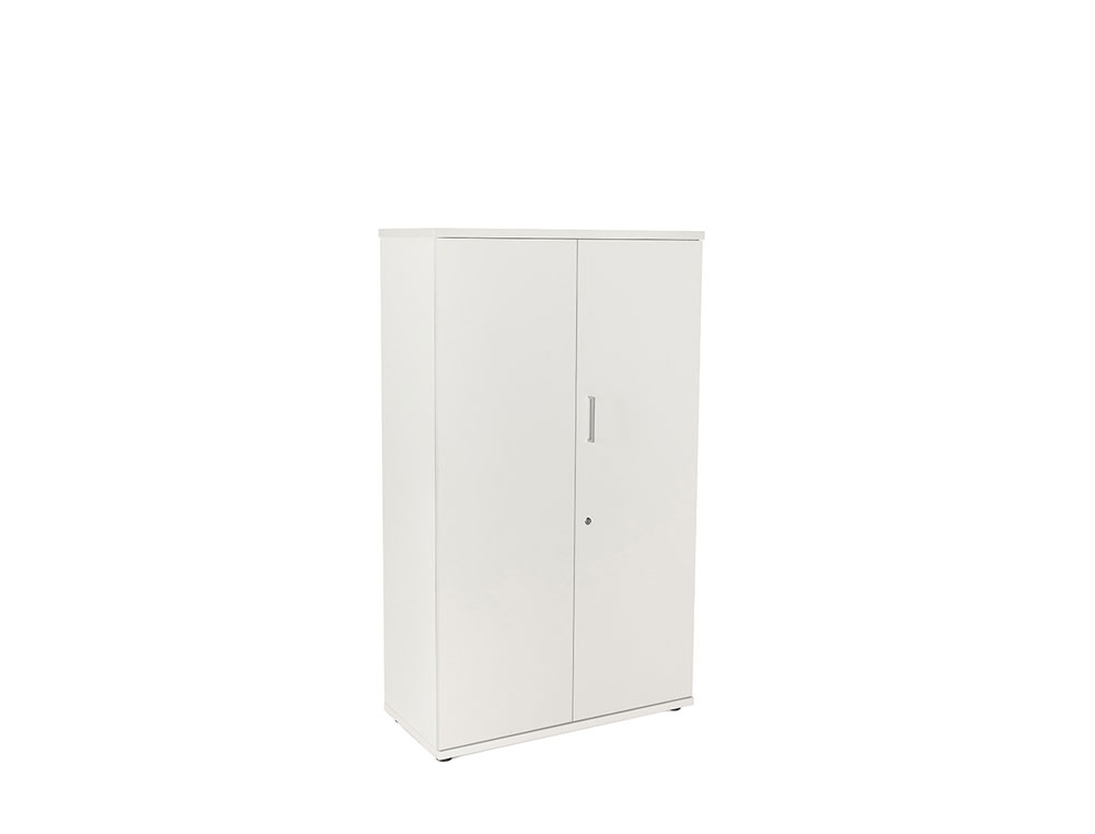 ARMARIO ROCADA CON CUATRO ESTANTES Y DOS PUERTAS SERIE STORE 156X90X45 CM ACABADO AW04 BLANCO/BLANCO